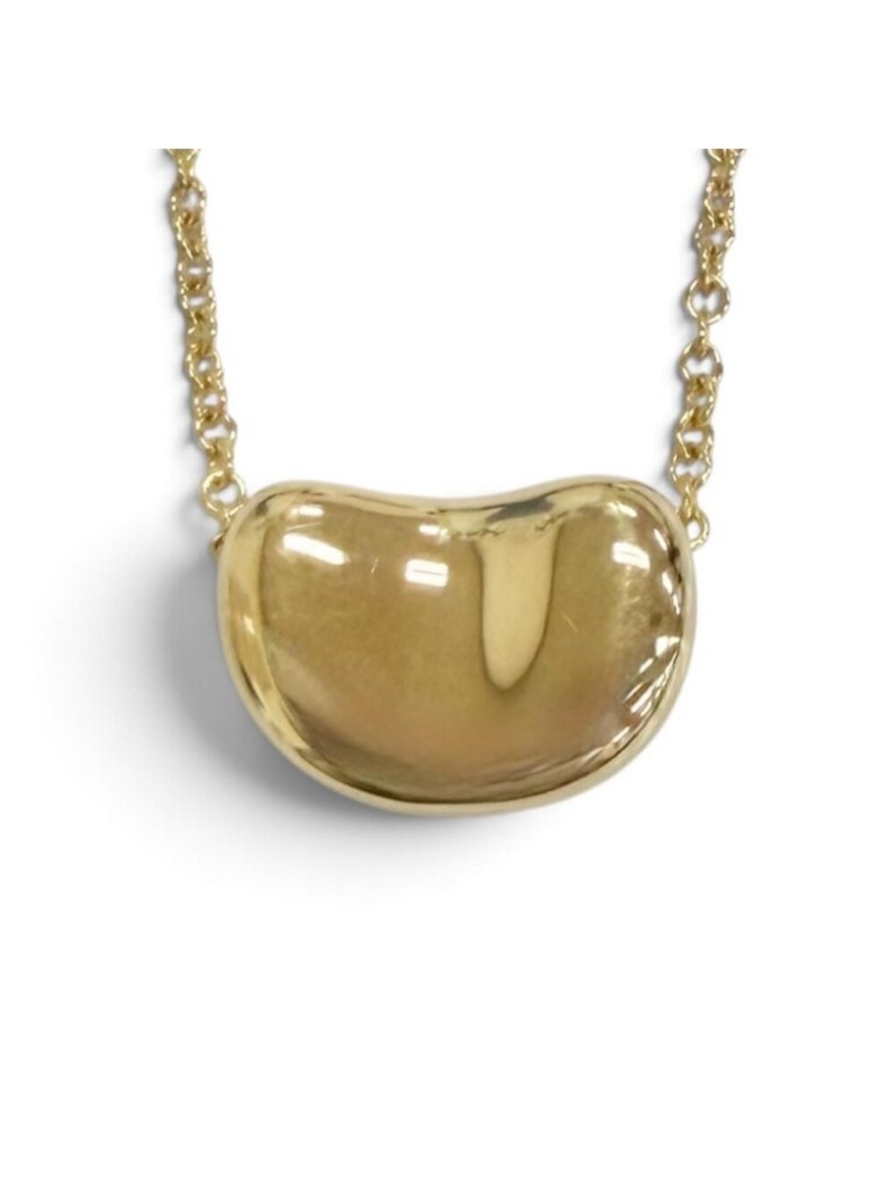 Tiffany & Co Elsa Peretti Bean Design Pendant 750 Yellow Gold